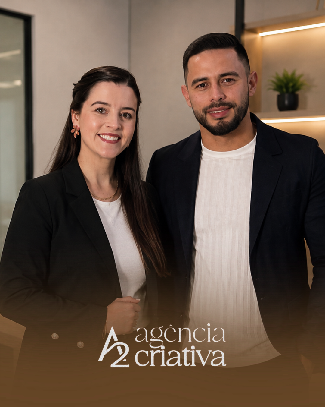 Sócios da A2 Agência Criativa no escritório
